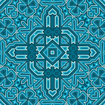 Seamless square pattern blue and white. Frost texture pattern. Merry Christ.. Illustrazione stock