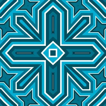 Seamless square pattern blue and white. Frost texture pattern. Merry Christ.. Stock Illustration