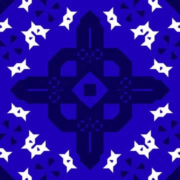 Seamless square pattern blue and white. Frost texture pattern. Merry Christ.. Stock Illustration