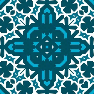 Seamless square pattern blue and white. Frost texture pattern. Merry Christ.. Stock Illustration