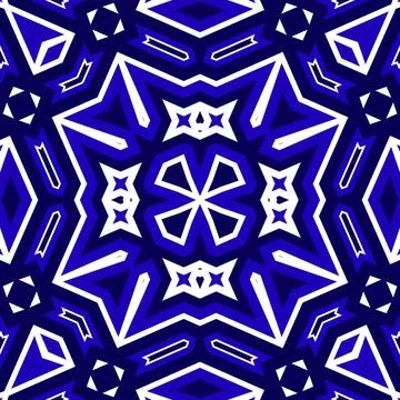 Seamless square pattern blue and white. Frost texture pattern. Merry Christ.. Stock Illustration