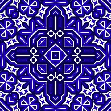 Seamless square pattern blue and white. Frost texture pattern. Merry Christ.. Stock Illustration