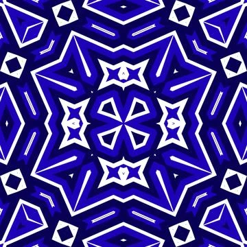 Seamless square pattern blue and white. Frost texture pattern. Merry Christ.. Stock Illustration