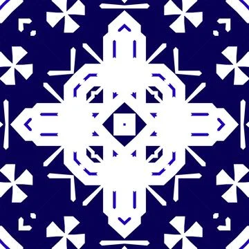 Seamless square pattern blue and white. Frost texture pattern. Merry Christ.. Stock Illustration