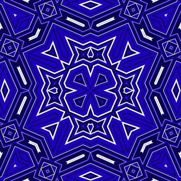 Seamless square pattern blue and white. Frost texture pattern. Merry Christ.. Stock Illustration