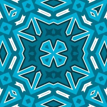 Seamless square pattern blue and white. Frost texture pattern. Merry Christ.. Stock Illustration