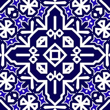 Seamless square pattern blue and white. Frost texture pattern. Merry Christ.. イラスト素材