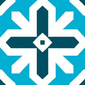 Seamless square pattern blue and white. Frost texture pattern. Merry Christ.. Stock Illustration