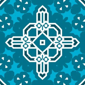 Seamless square pattern blue and white. Frost texture pattern. Merry Christ.. Illustrazione stock