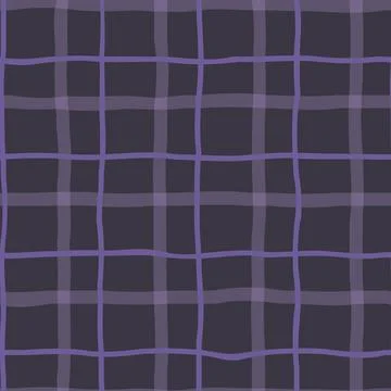Seamless of square pattern, check pattern black and purple. Simple hand drawn Illustrazione stock