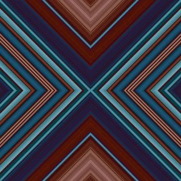 Seamless square pattern of lines and rhombuses. multi-colored texture Illustrazione stock