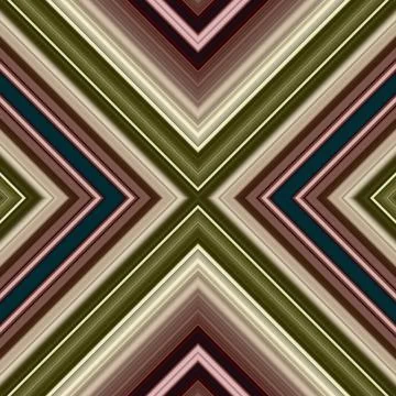 Seamless square pattern of lines and rhombuses. multi-colored texture Illustrazione stock