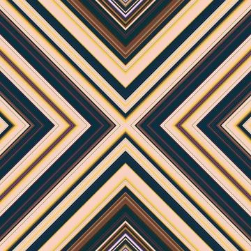 Seamless square pattern of lines and rhombuses. multi-colored texture Stock Photos