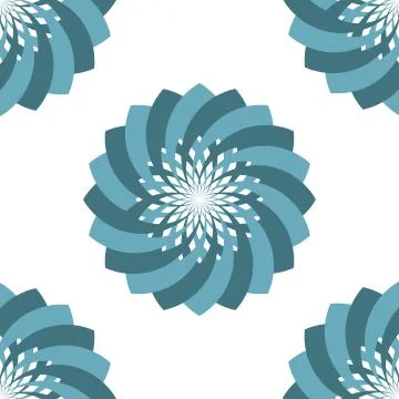 Seamless square pattern with Lotus Flower Abstract Design for tiles texture,  Stock Illustration