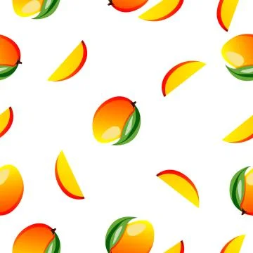 Seamless square pattern with Mango, Slice for tiles texture, , Plywood Textur Stock-Illustration