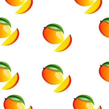 Seamless square pattern with Mango, Slice for tiles texture, , Plywood Textur Stock-Illustration