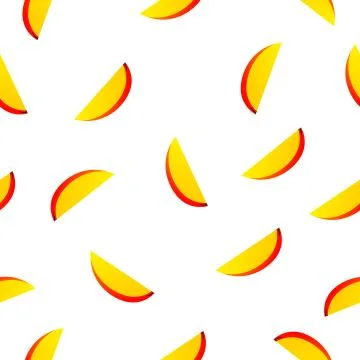 Seamless square pattern with Mango, Slice for tiles texture, , Plywood Textur イラスト素材
