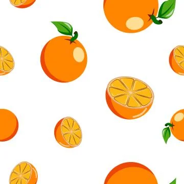 Seamless square pattern with Orange, Slice for tiles texture, , Plywood Textu Stock Illustration