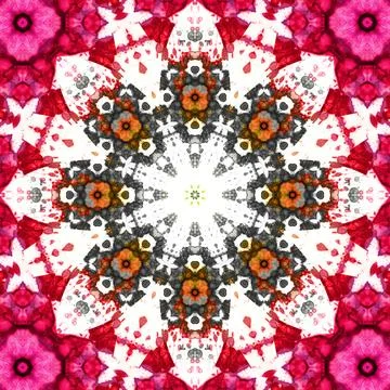 Seamless square pattern. The pattern is abstract. The texture is richly dec.. Stock Illustration