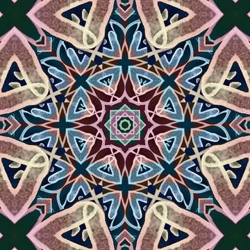Seamless square pattern. The pattern is abstract. The texture is richly dec.. Illustrazione stock