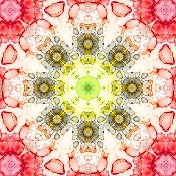 Seamless square pattern. The pattern is abstract. The texture is richly dec.. Stock Illustration