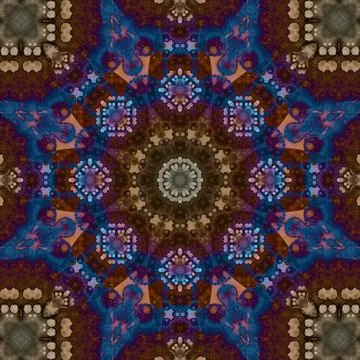 Seamless square pattern. The pattern is abstract. The texture is richly dec.. Stock Illustration