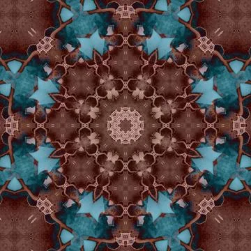 Seamless square pattern. The pattern is abstract. The texture is richly dec.. Foto stock