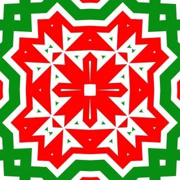 Seamless square pattern red and green. Christmas pattern green and red. Mer.. Illustrazione stock