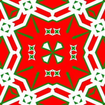 Seamless square pattern red and green. Christmas pattern green and red. Mer.. Stock Illustration