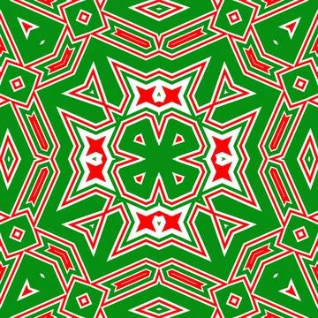 Seamless square pattern red and green. Christmas pattern green and red. Mer.. Illustrazione stock