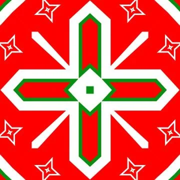 Seamless square pattern red and green. Christmas pattern green and red. Mer.. Stock Illustration
