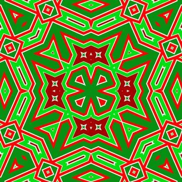 Seamless square pattern red and green. Christmas pattern green and red. Mer.. Stock Illustration
