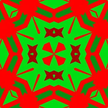 Seamless square pattern red and green. Christmas pattern green and red. Mer.. Stock Illustration