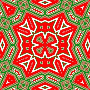 Seamless square pattern red and green. Christmas pattern green and red. Mer.. Illustrazione stock