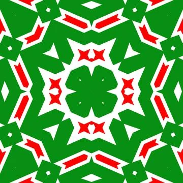 Seamless square pattern red and green. Christmas pattern green and red. Mer.. Stock Illustration