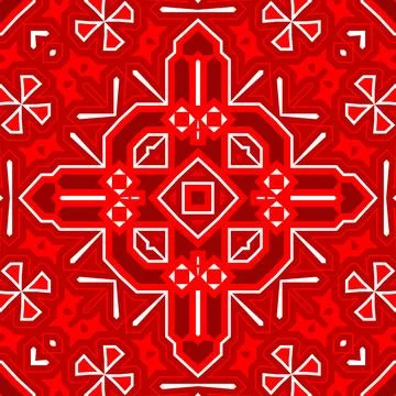 Seamless square pattern red. Christmas pattern red. Santa Claus pattern. Me.. Illustrazione stock