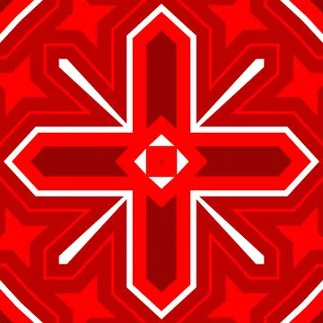 Seamless square pattern red. Christmas pattern red. Santa Claus pattern. Me.. Stock Illustration