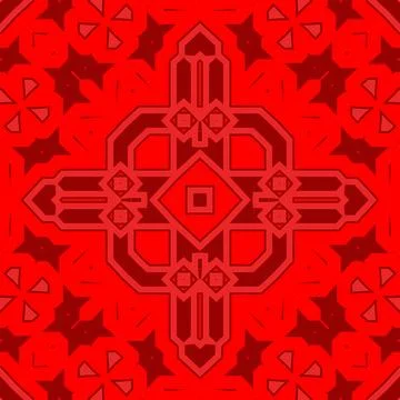 Seamless square pattern red. Christmas pattern red. Santa Claus pattern. Me.. 스톡 일러스트