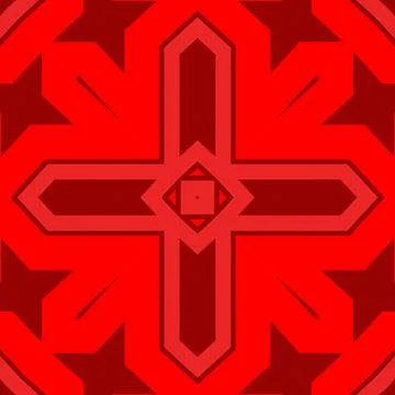 Seamless square pattern red. Christmas pattern red. Santa Claus pattern. Me.. 스톡 일러스트