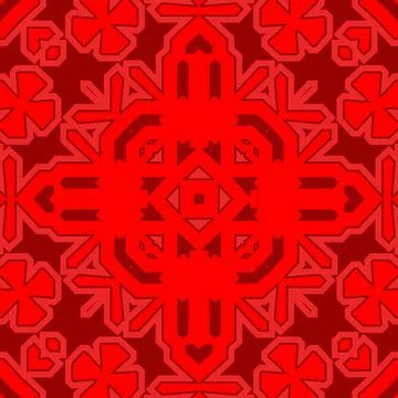 Seamless square pattern red. Christmas pattern red. Santa Claus pattern. Me.. 스톡 일러스트