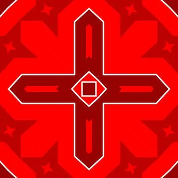 Seamless square pattern red. Christmas pattern red. Santa Claus pattern. Me.. イラスト素材