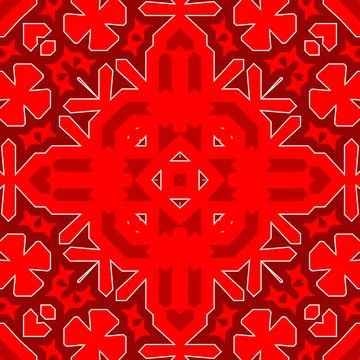Seamless square pattern red. Christmas pattern red. Santa Claus pattern. Me.. Stock Illustration