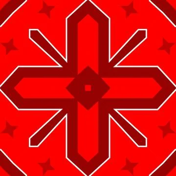 Seamless square pattern red. Christmas pattern red. Santa Claus pattern. Me.. Stock Illustration