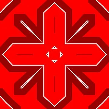 Seamless square pattern red. Christmas pattern red. Santa Claus pattern. Me.. 스톡 일러스트