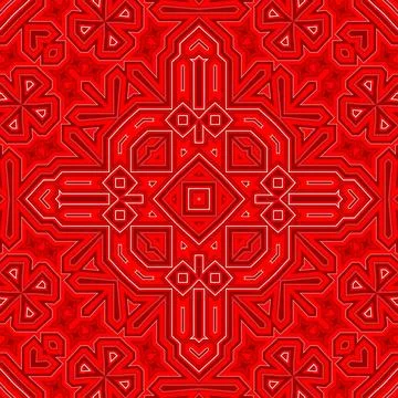 Seamless square pattern red. Christmas pattern red. Santa Claus pattern. Me.. Stock Illustration