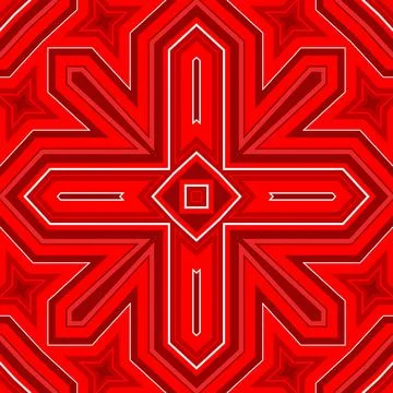 Seamless square pattern red. Christmas pattern red. Santa Claus pattern. Me.. 스톡 일러스트
