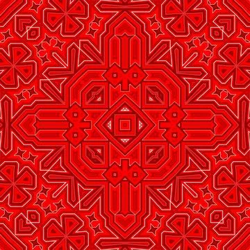 Seamless square pattern red. Christmas pattern red. Santa Claus pattern. Me.. イラスト素材