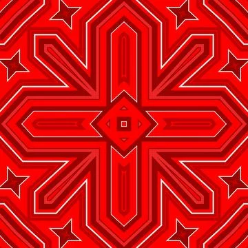 Seamless square pattern red. Christmas pattern red. Santa Claus pattern. Me.. Stock Illustration