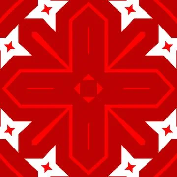 Seamless square pattern red. Christmas pattern red. Santa Claus pattern. Me.. Stock Illustration
