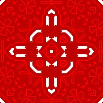 Seamless square pattern red. Christmas pattern red. Santa Claus pattern. Me.. 스톡 일러스트